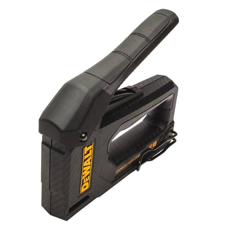 Grapadora/Taladradora de Fibra de Carbono DEWALT y Grapas de 3/8 pulgadas de uso rudo (paquete de 5000) - DWHT80276W7065