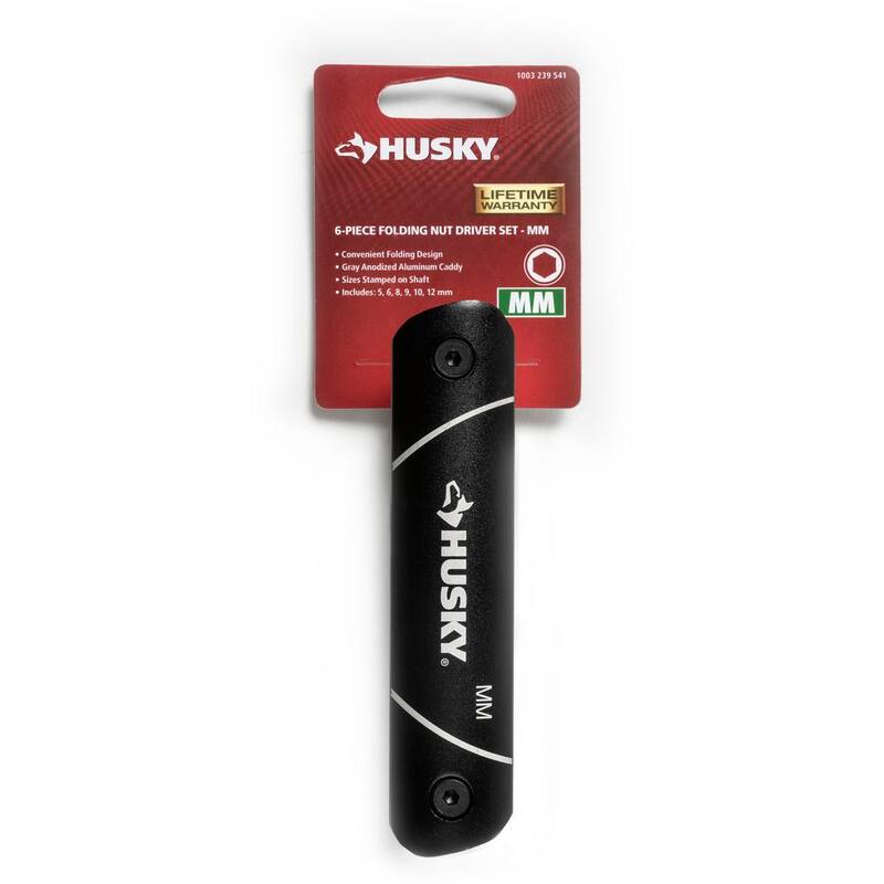 Juego de dados para tuercas plegables Husky MM (6 piezas) - HFNDMM6PC