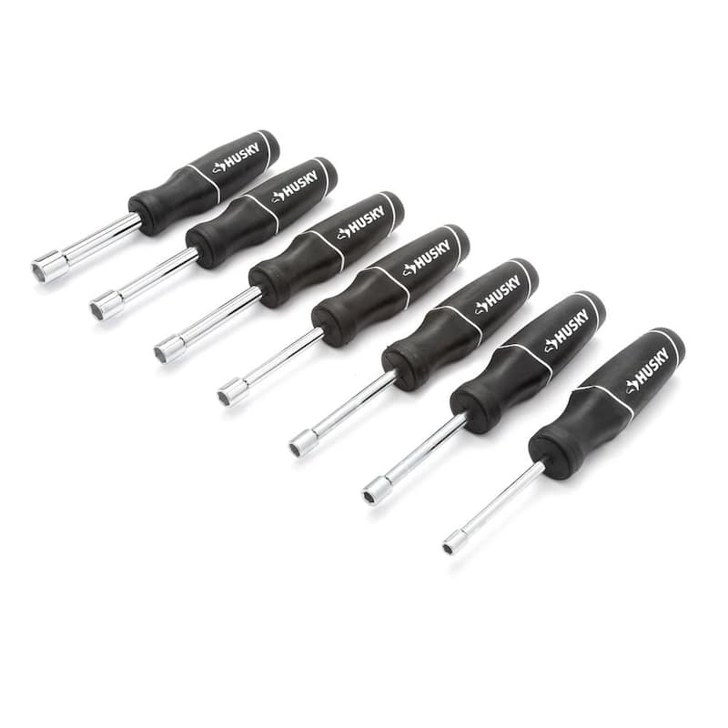 Set de destornilladores para tuercas con agarre acolchonado en medidas métricas de Husky (7 piezas) - H7PCNUTDRMM