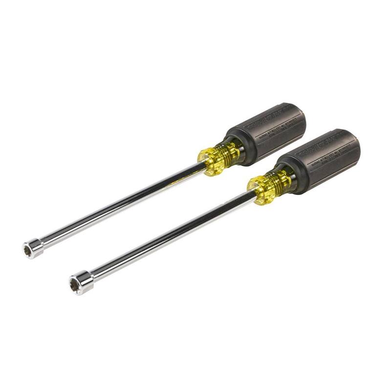 Juego de puntas magnéticas para tuercas Klein Tools con eje de 6 pulgadas (2 piezas) - 646M