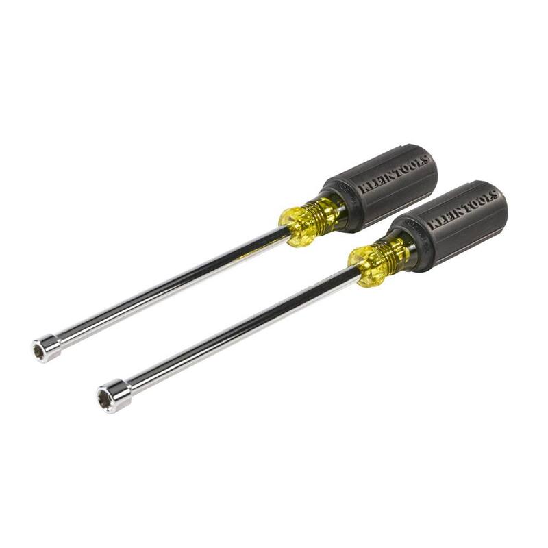 Juego de puntas magnéticas para tuercas Klein Tools con eje de 6 pulgadas (2 piezas) - 646M