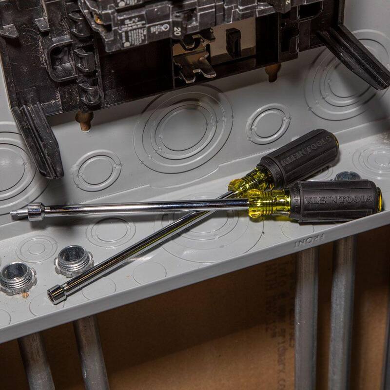 Juego de puntas magnéticas para tuercas Klein Tools con eje de 6 pulgadas (2 piezas) - 646M