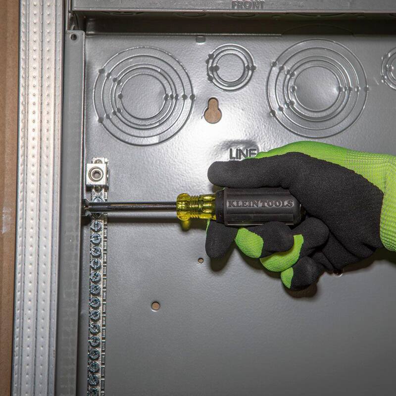 Llave de tuercas de 5/16 pulgadas de Klein Tools con eje hueco de 3 pulgadas - Mango con agarre acolchonado - 630-5/16