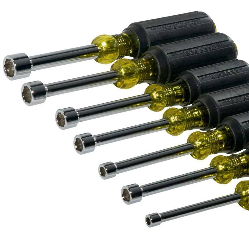 Juego de Herramientas de Tuerca Klein Tools, Ejes de 3 pulgadas, Agarre Acolchonado, 7 Piezas - 631SEN