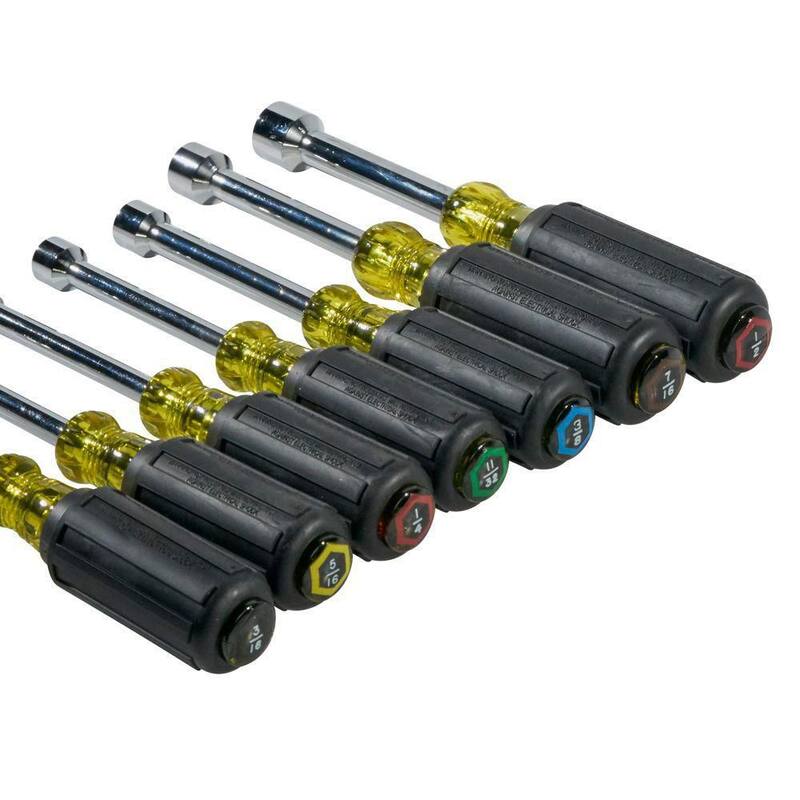 Juego de Herramientas de Tuerca Klein Tools, Ejes de 3 pulgadas, Agarre Acolchonado, 7 Piezas - 631SEN