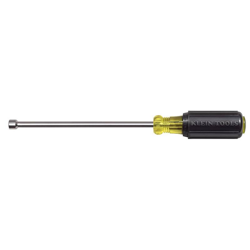 Herramienta de 1/4 de pulgada con punta magnética para tuercas y eje hueco de 6 pulgadas con mango de agarre acolchonado - 646-1/4M