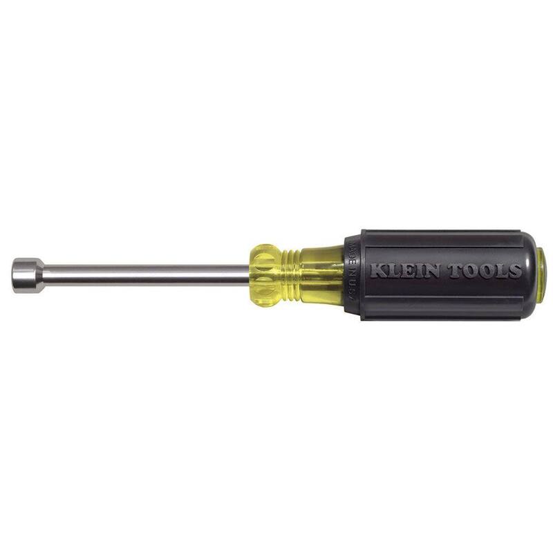 Herramienta de inserción de tuercas con punta magnética de 5/16 pulg. y eje hueco de 3 pulg. - Mango con agarre acolchonado