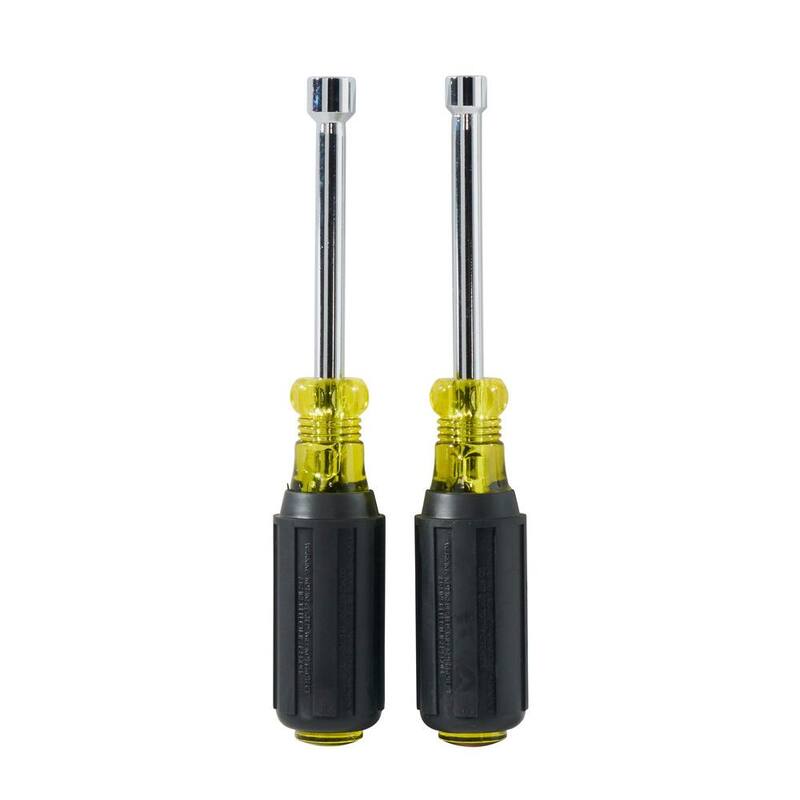 Juego de 2 destornilladores magnéticos con puntas huecas de 3 pulgadas y mangos con agarre acolchonado - 630M de Klein Tools