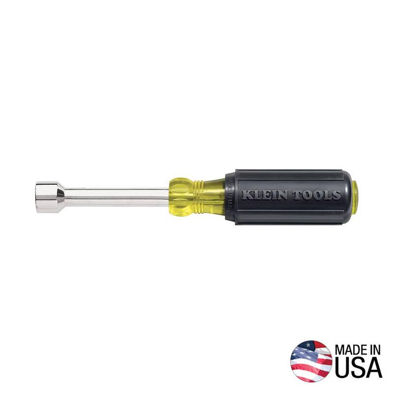 Herramienta de nuez de 1/2 pulgadas de Klein Tools con eje de 3 pulgadas - mango con agarre acolchonado - 630-1/2.