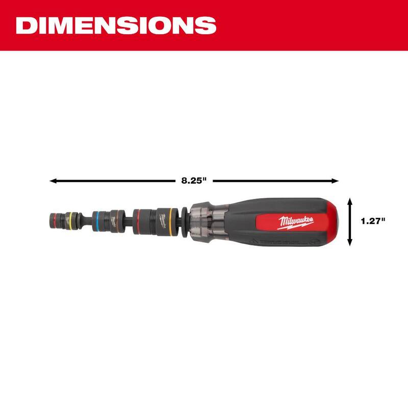Milwaukee Multi-Nut Driver con Impacto SHOCKWAVE y Puntas Magnéticas para Dados - 48-22-2921