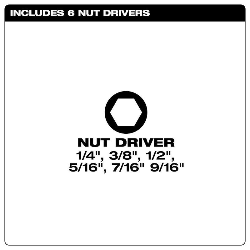 Milwaukee Multi-Nut Driver con Impacto SHOCKWAVE y Puntas Magnéticas para Dados - 48-22-2921