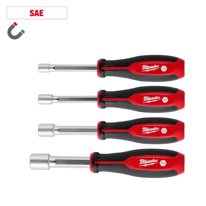 Juego de dados magnéticos huecos Milwaukee SAE (4 piezas) - 48-22-2544