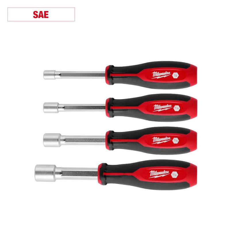 Juego de drivers de tuerca hueca Milwaukee SAE (4 piezas) - 48-22-2444