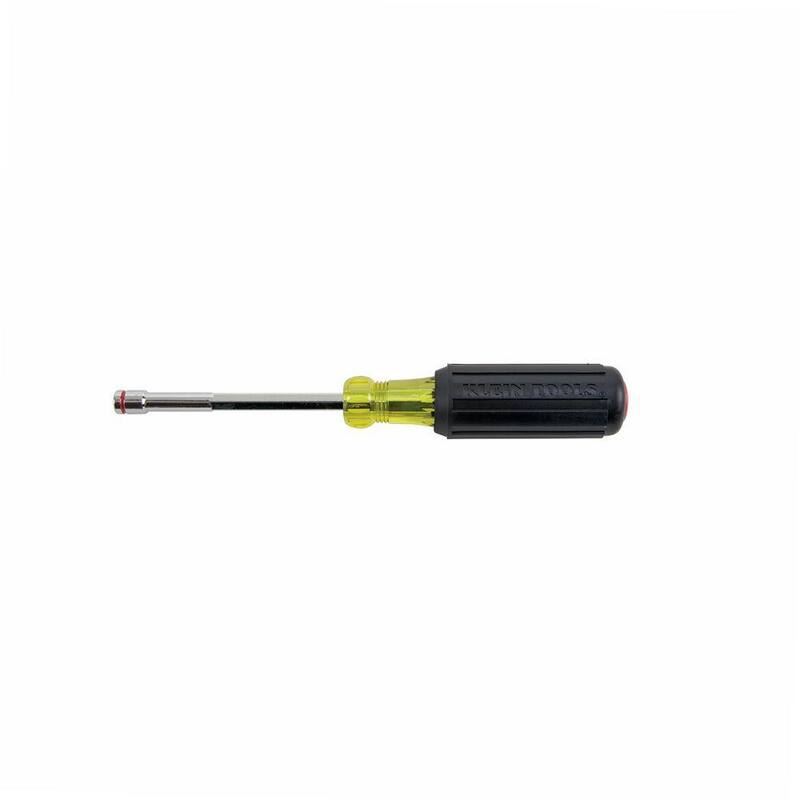 1/4 pulgadas Llave de tuerca con punta magnética de alta resistencia de Klein Tools con eje hueco de 4 pulgadas - Mango con agarre acolchado - 635-1/4