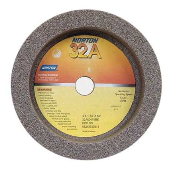 Rueda en taza recta Norton Abrasives, 4 pulgadas de diámetro x 1.5 pulgadas de grosor x 1/2AH, paquete de 5 - 66243530218.