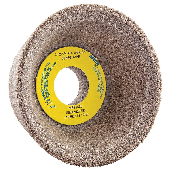 Norton Abrasives Rueda de copa abocada para taller de herramientas, 3 pulgadas de diámetro - 66243529183
