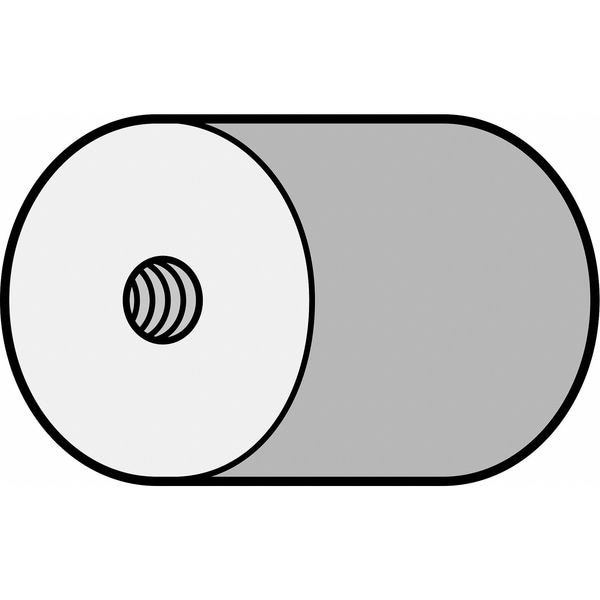 Norton Abrasives Gemini Grinding Plug, Punta Redonda, 2 pulgadas de diámetro, 3 pulgadas de longitud, 24 granos, óxido de aluminio - 61463622220