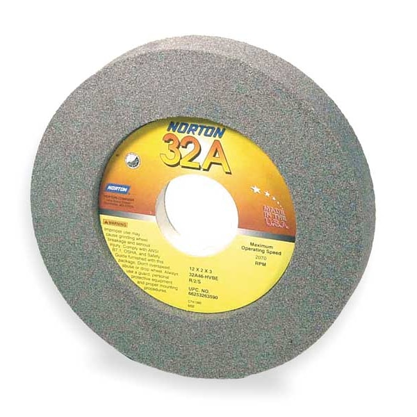 Rueda de esmeril Norton Abrasives, 12x2x5, Rec2/S 7.5x1/2, 46G - 66253263483