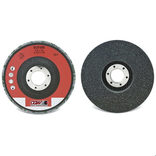 Cgw Abrasives Rueda de Centro Deprimido Unitizada Premium con Respaldo de Fibra de Vidrio, 4-1/2 pulgadas de diámetro, Orificio Central de 7/8 pulgadas, Aluminu - 72052