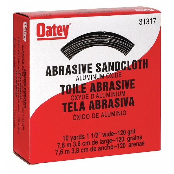 Rollo Abrasivo Oatey, 1-1/2"Ancho x 30 ft.Largo, 120G, Azul - 31317