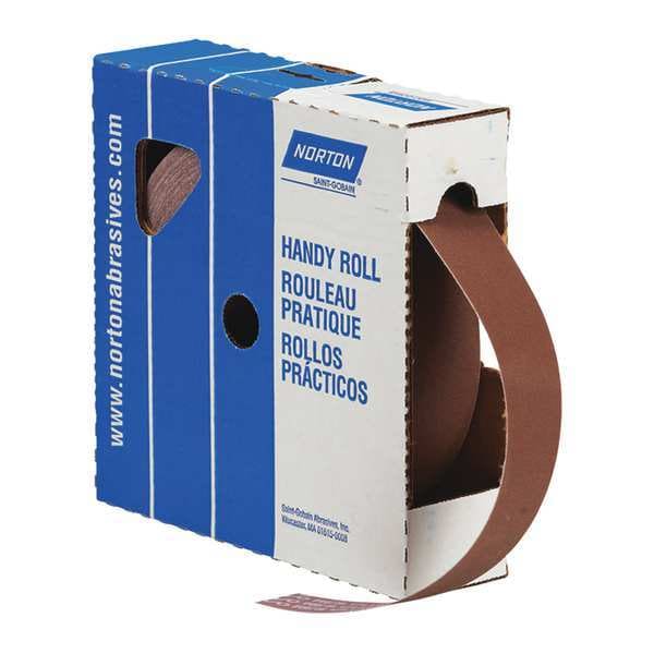 Norton Abrasives Rollo Abrasivo, 1 pulgada de ancho por 150 pies de largo, 240 granos, Óxido de Aluminio - 66261126270