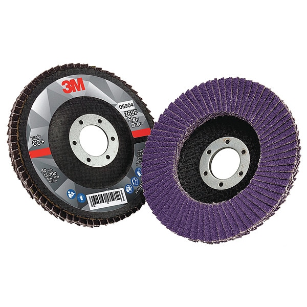 Disco de aletas 3M, Tipo 27, 4-1/2" de diámetro, 60 granos, Serie: 769F - 7100178023