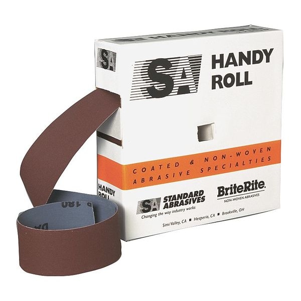 Rollo abrasivo Standard Abrasives, 1" de ancho x 150 ft. de longitud, tela, P80 - 706221.