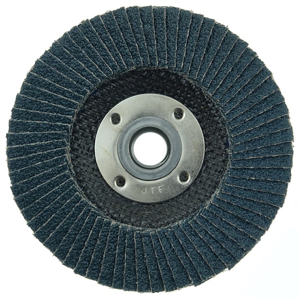Weiler 4-1/2" Disco de Aletas Abrasivas Tiger Paw, Plano (TY27), 36Z, 5/8"-11 UNC - 51112