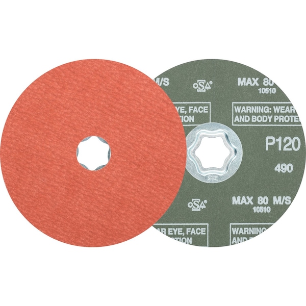 Disco de fibra Pferd Combiclick, 5", A-Cool, 120 Grit - 40314