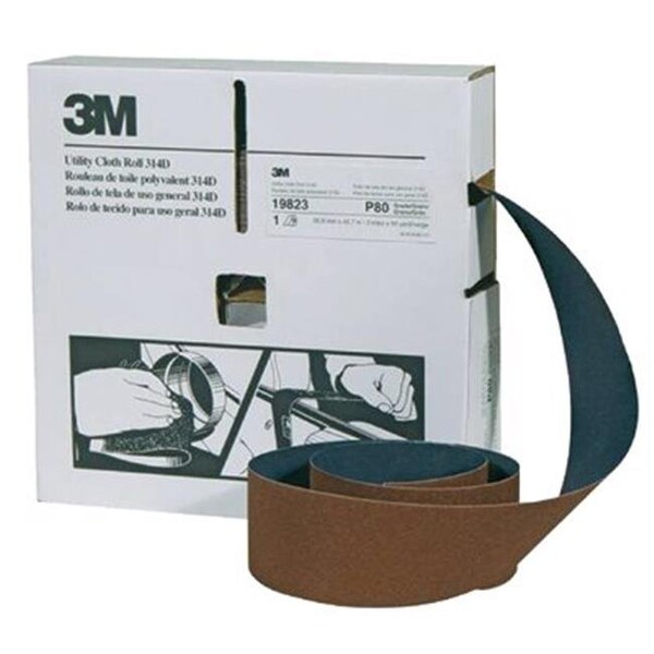Abrasivos 3M Rollo de tela para uso general 314D 2 pulgadas X 50 yardas 320 granos - 405-051115-19815