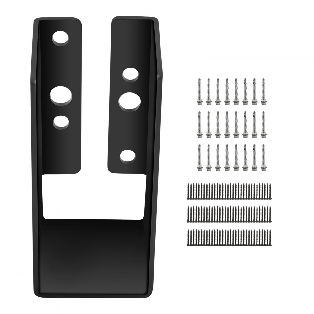 VEVOR Concealed Joist Hanger, 2"x4" Outdoor Accent Concealed-Flange, Pack of 12 Concealed Joist Bracket, Q235 Steel Plate Powder-Coated Concealed Face Mount Joist Hanger for 2"x4" Beam Swing, 3.7" - LJJDZ2X412PCSX8KNV0
