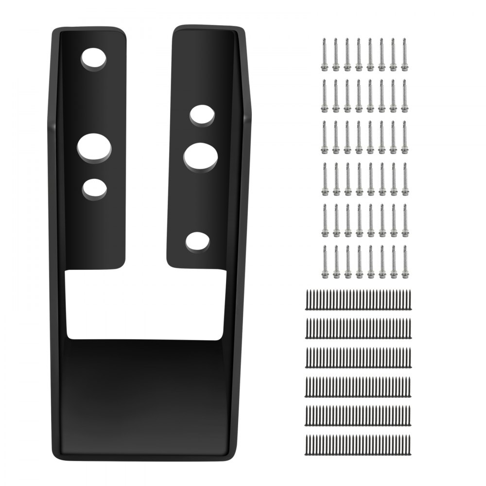 VEVOR Concealed Joist Hanger, 2"x4" Outdoor Accent Concealed-Flange, Pack of 24 Concealed Joist Bracket, Q235 Steel Plate Powder-Coated Concealed Face Mount Joist Hanger for 2"x4" Beam Swing, 3.7" - LJJDZ2X424PCSQZK4V0
