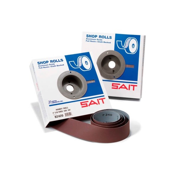 United Abrasives - Sait DA-F Rollo de Taller 1-1/2" x 10 Yds 60 Granos de Óxido de Aluminio - 80607