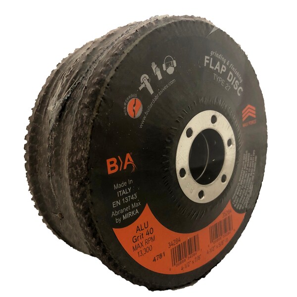 Bullard Abrasives Non-Loading Disco de Aletas, 4-1/2 x 7/8, T27, Paquete de 5 - 5328