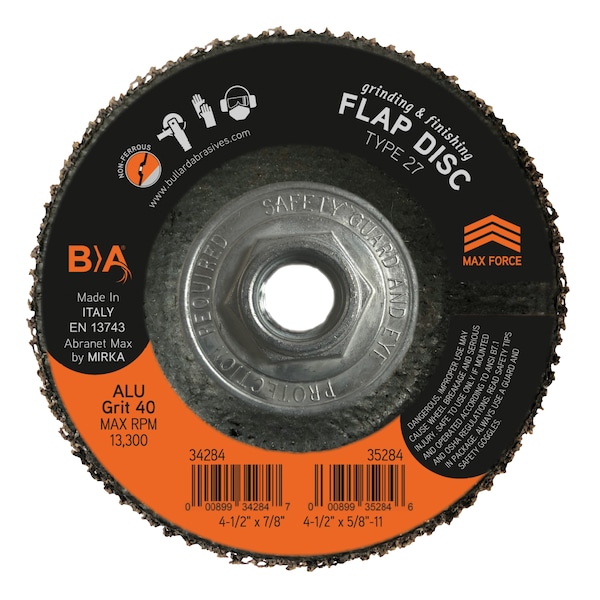 Bullard Abrasivos Disco de Láminas sin Atascamiento, 4-1/2 x 5/8-11, Paquete de 10 - 35284
