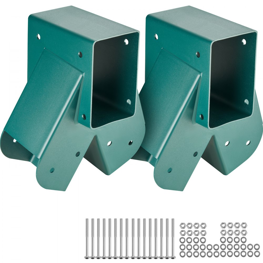 VEVOR A-Frame Middle Swing Set Brackets, Heavy Duty Carbon Steel Swing Set Hardware with Mounting Hardware, DIY Swing Set Bracket Swing Set Kit for 4x4 Legs & 4x6 Beam, Green (2 Pcs) - QQZJ2PCSTG00H8ZGAV0