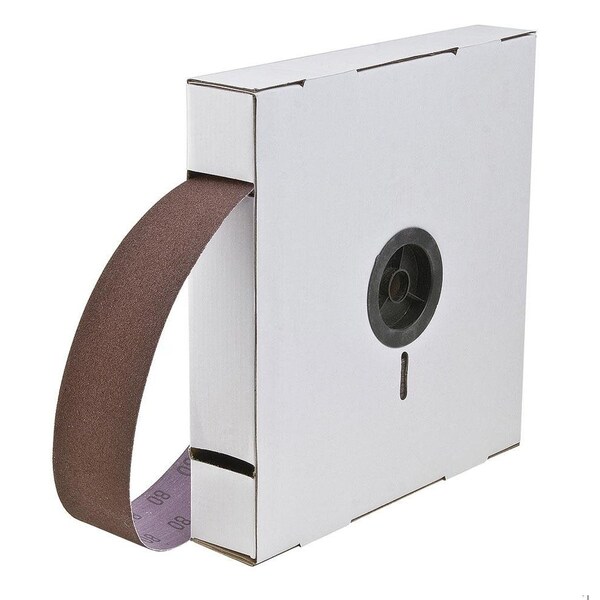 Rollo de tienda recubierto premium de abrasivos Cgw, 50 yardas de largo x 1 pulgada de ancho, grano 320, grado muy fino, abrasivo de óxido de aluminio - 63070.