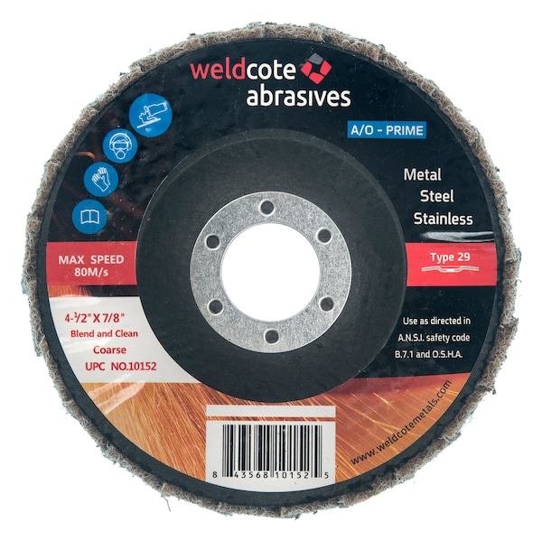 Disco de láminas Weldcote 4-1/2 X 7/8 T29 Mezcla y Limpieza Gruesa (Café) A-Prime - 10152