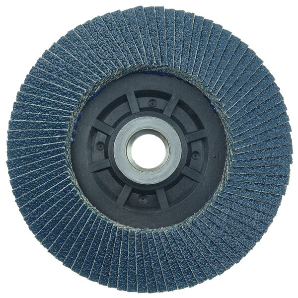 Weiler 4-1/2 "Tiger Flap Disc, Cónico (TY29), Respaldo, 40Z, 5/8"-11 UNC - 50006