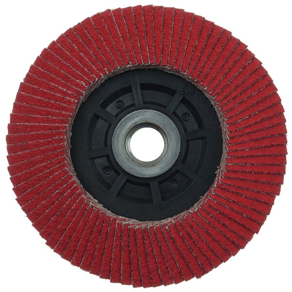 Weiler 4-1/2" Disco de Solapa Tiger, Cónico (TY29), 60C, 5/8"-11 UNC - 50122