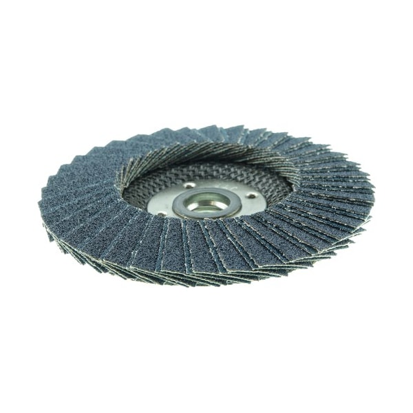 Disco de aletas Weiler 5" Tiger X, Cónico (TY29), 60Z, 5/8"-11 UNC - 51213