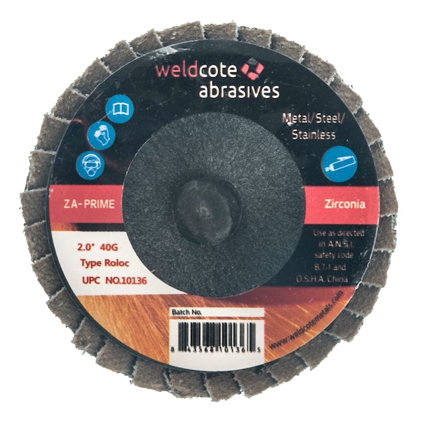 Disco de láminas Weldcote 2 T27 Z-Prime Roll On (Tipo R) 40G - 10136