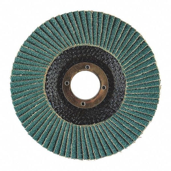 Disco de láminas de fibra de vidrio con borde duro de óxido de aluminio de 4-1/2" x 5/8"-11, 36 granos - 10813AF