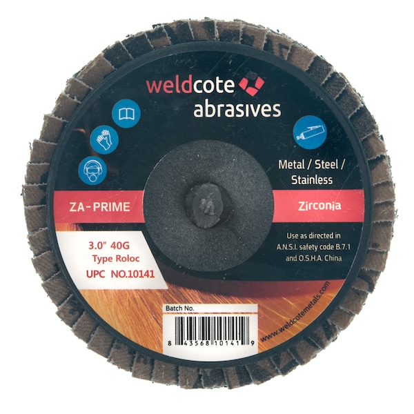 Weldcote Flap Disc 3 T27 Z-Prime Roll On (Tipo R) 40G - 10141