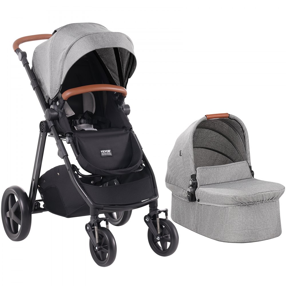 VEVOR Stroller Travel System With Bassinet Playard Baby Combo Set Dark Gray - YETCLXXTZYYLIZGOXV0