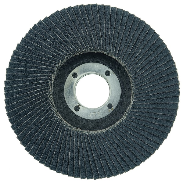 Disco de láminas de alta densidad súper Tigre Paw de 4-1/2" de Weiler, plano (TY27), 60Z, 7/8" - 51162.