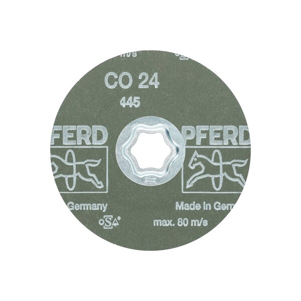 Disco de fibra Pferd COMBICLICK®, 4-1/2" de diámetro - Óxido cerámico CO, grano 24 - 40697