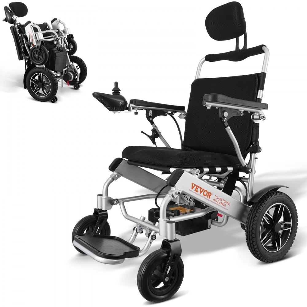 VEVOR Electric Wheelchair for Adults Seniors, 300 lbs Weight Capacity, 20 in Width Lightweight Foldable Motorized Power Wheelchairs, Long Range All Terrain Aluminum Alloy Chair, Adjustable Backrest - DDLY330LBS2015X9WV1