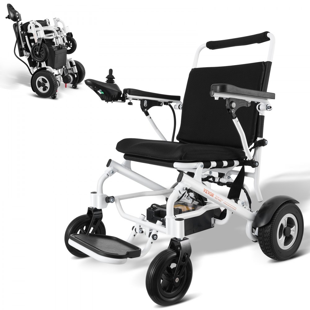 VEVOR Electric Wheelchair for Adults Seniors, 300 lbs Weight Capacity, 20 in Width Lightweight Foldable Motorized Power Wheelchairs, Long Range All Terrain Aluminum Alloy Chair - DDLY330LBS20LLLHFV1