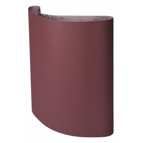 Bandas de Lijado, Recubiertas, 37 pulg W, 75 pulg L, 120 Granos, Fino, Óxido de Aluminio, 340D, Café - 7010326388